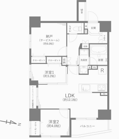 ナイスブライトピア世田谷千歳台 間取図・土地図