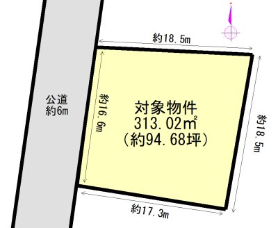 桑名市筒尾4丁目 間取図・土地図