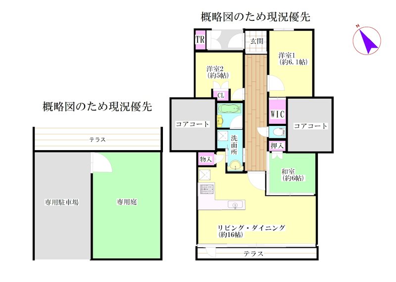 サンマンションシェフォール富田 間取図・土地図