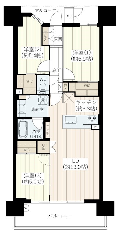 プレイズ桑名中央町 間取図・土地図