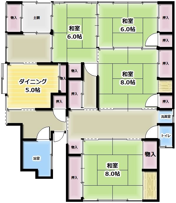 長野県木曽郡南木曽町吾妻中折 間取図・土地図