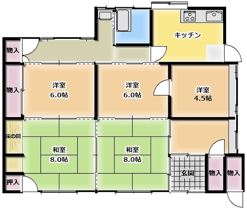 岐阜県瑞浪市釜戸町 間取図・土地図