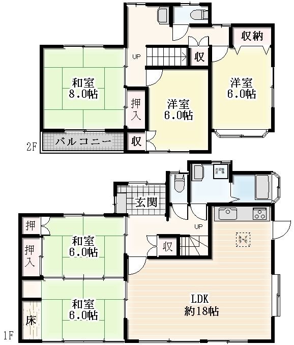 岐阜県多治見市小名田町６丁目 間取図・土地図