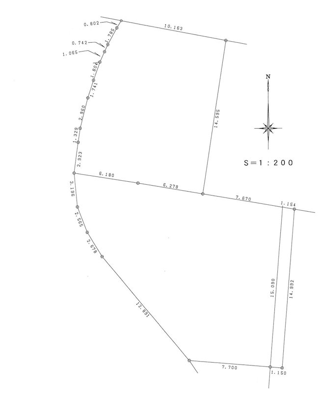 岐阜県中津川市手賀野 間取図・土地図