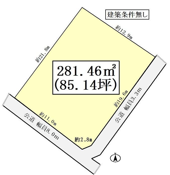 岐阜県多治見市美坂町６丁目 間取図・土地図