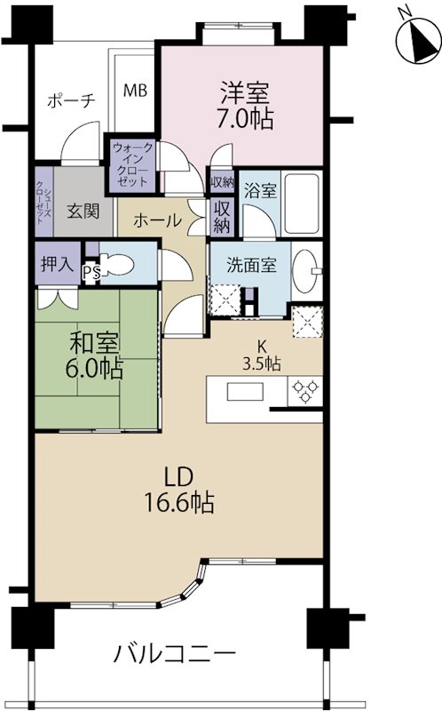 レクセル浜松弁天島 311号室 間取り図