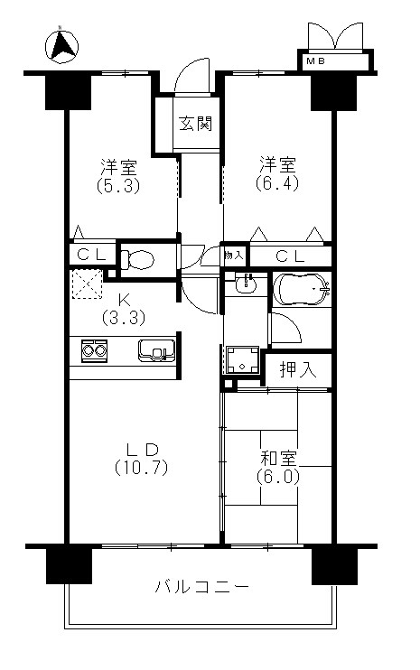 サーパス紺屋町 間取り図