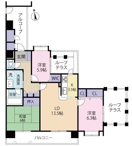 ネオステージ幸 703号室 間取り図