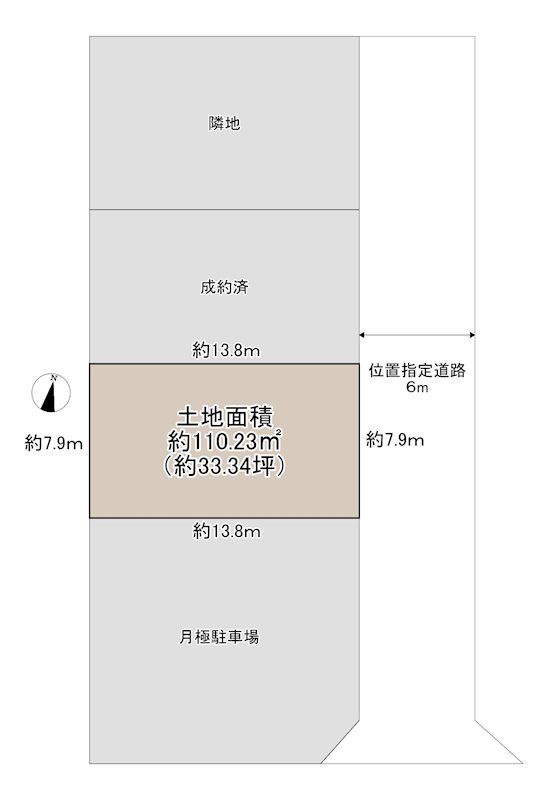 梅ヶ坪売地 間取図・土地図