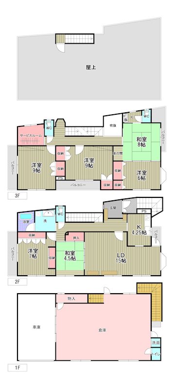 芝樋ノ爪戸建て 間取図・土地図