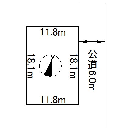 網走市字天都山３３番　土地 間取図・土地図