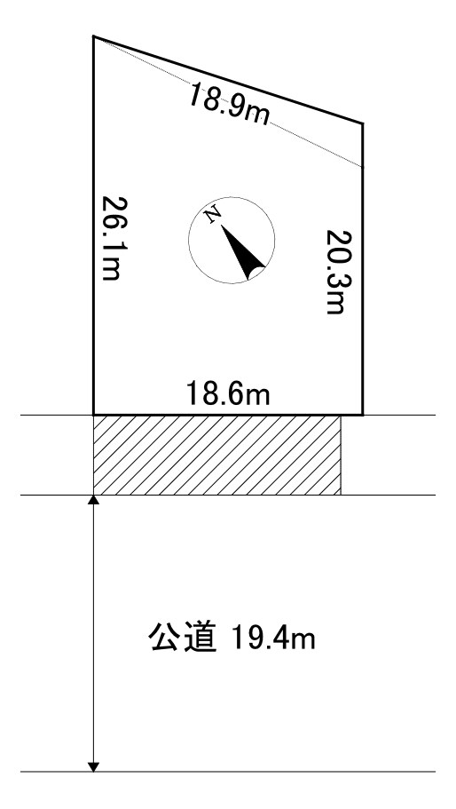 留辺蘂町宮下町８８番　土地 間取図・土地図