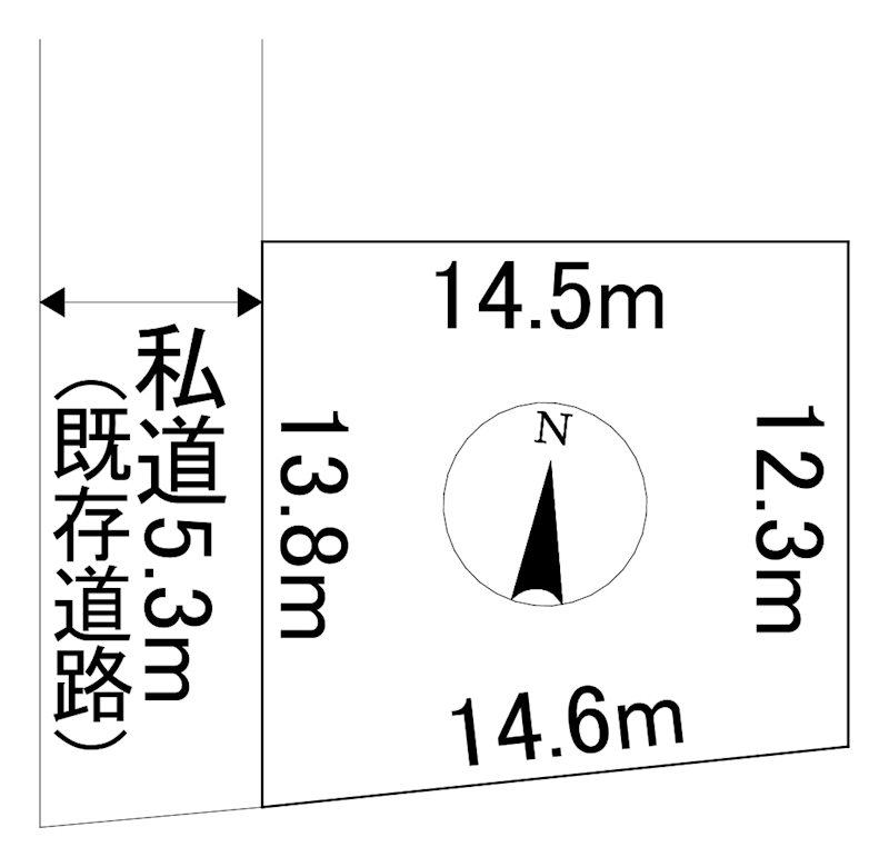 西三輪７丁目７１９番　土地 間取図・土地図