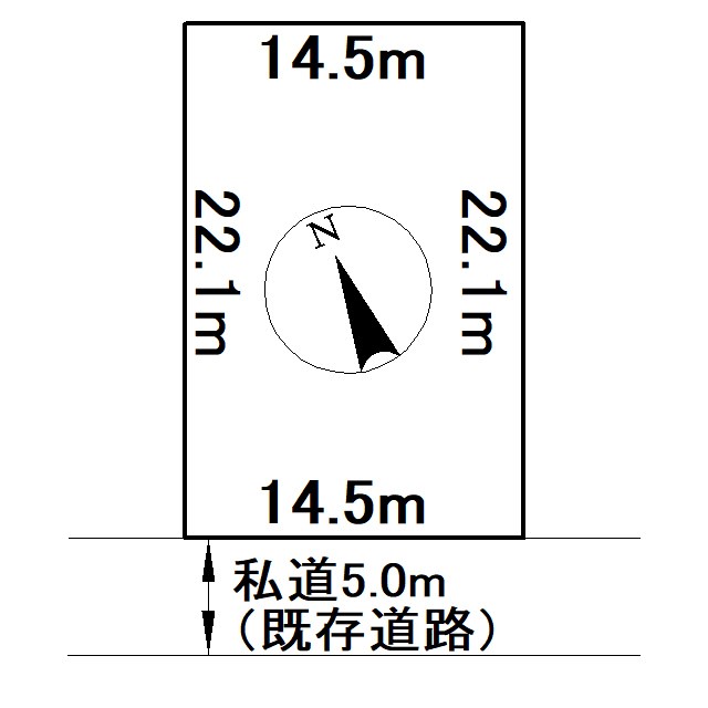 川東３４８番　土地 間取図・土地図