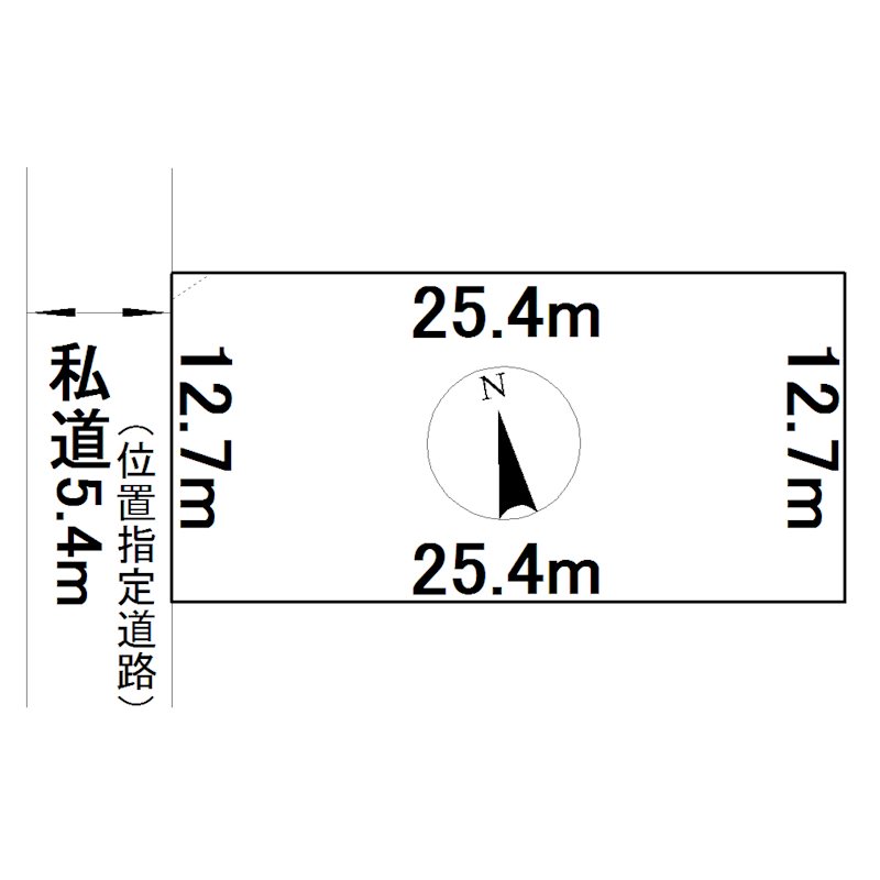 網走市桂町５丁目１５７番　土地 間取図・土地図