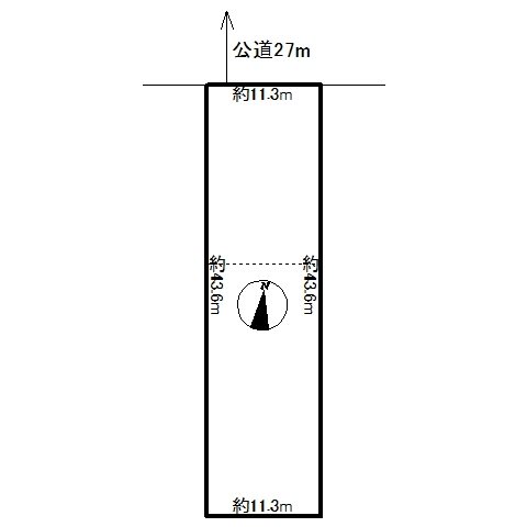 東三輪３丁目２７番　土地 間取図・土地図