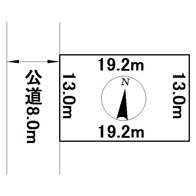 無加川町４０８番　土地 間取図・土地図