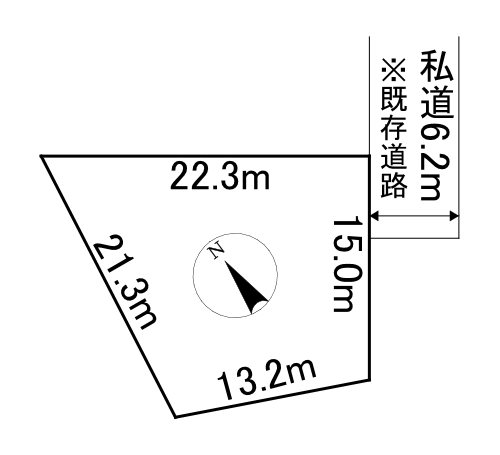 端野町二区４５１番　土地 間取図・土地図
