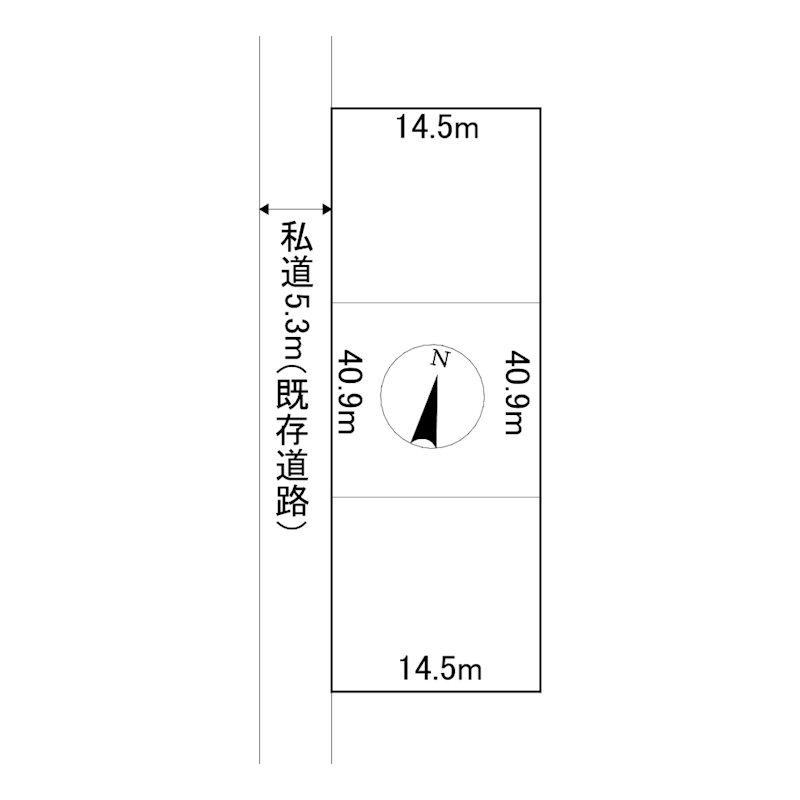 西三輪７丁目７１９番　土地 間取図・土地図