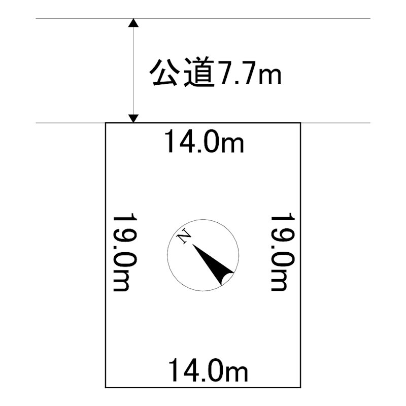 川東３４０番　土地 間取図・土地図