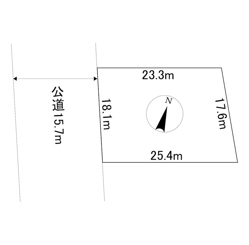 佐呂間町字北２１３番　土地 間取図・土地図