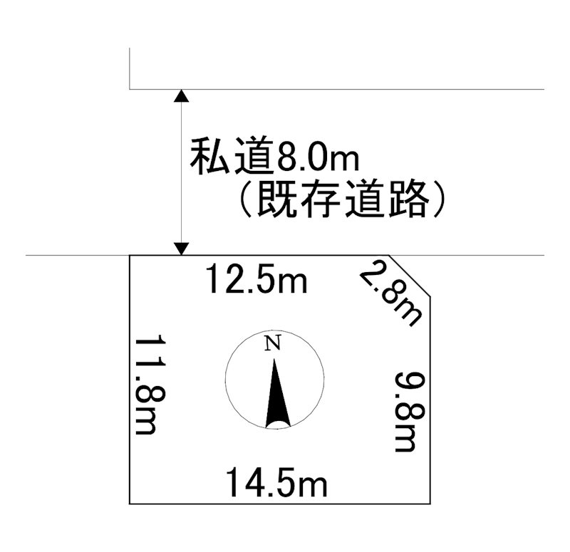 北上２５番　土地 間取図・土地図