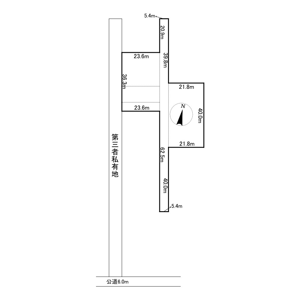 柏木１９８番　土地 間取図・土地図