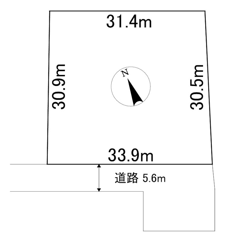網走市字呼人１２３番１３　土地 間取図・土地図