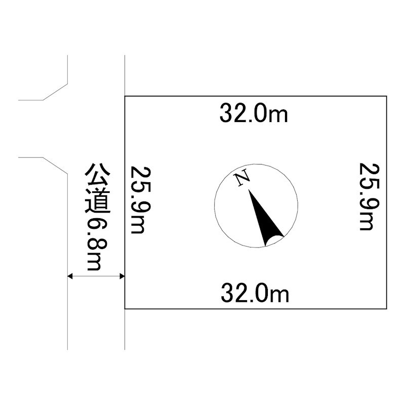 網走市字呼人１６８番８８　土地 間取図・土地図