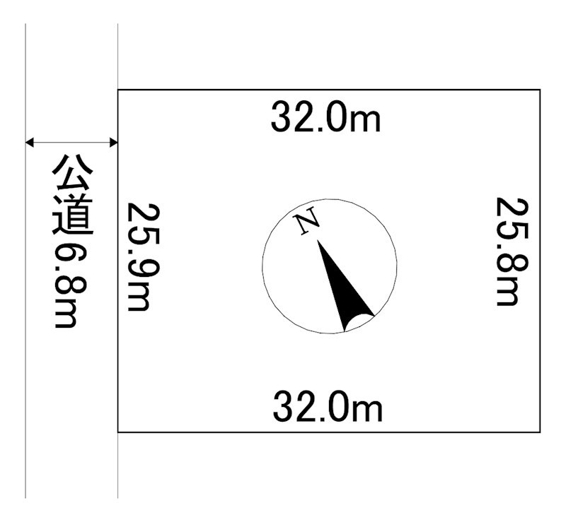 網走市字呼人１６８番８７　土地 間取図・土地図