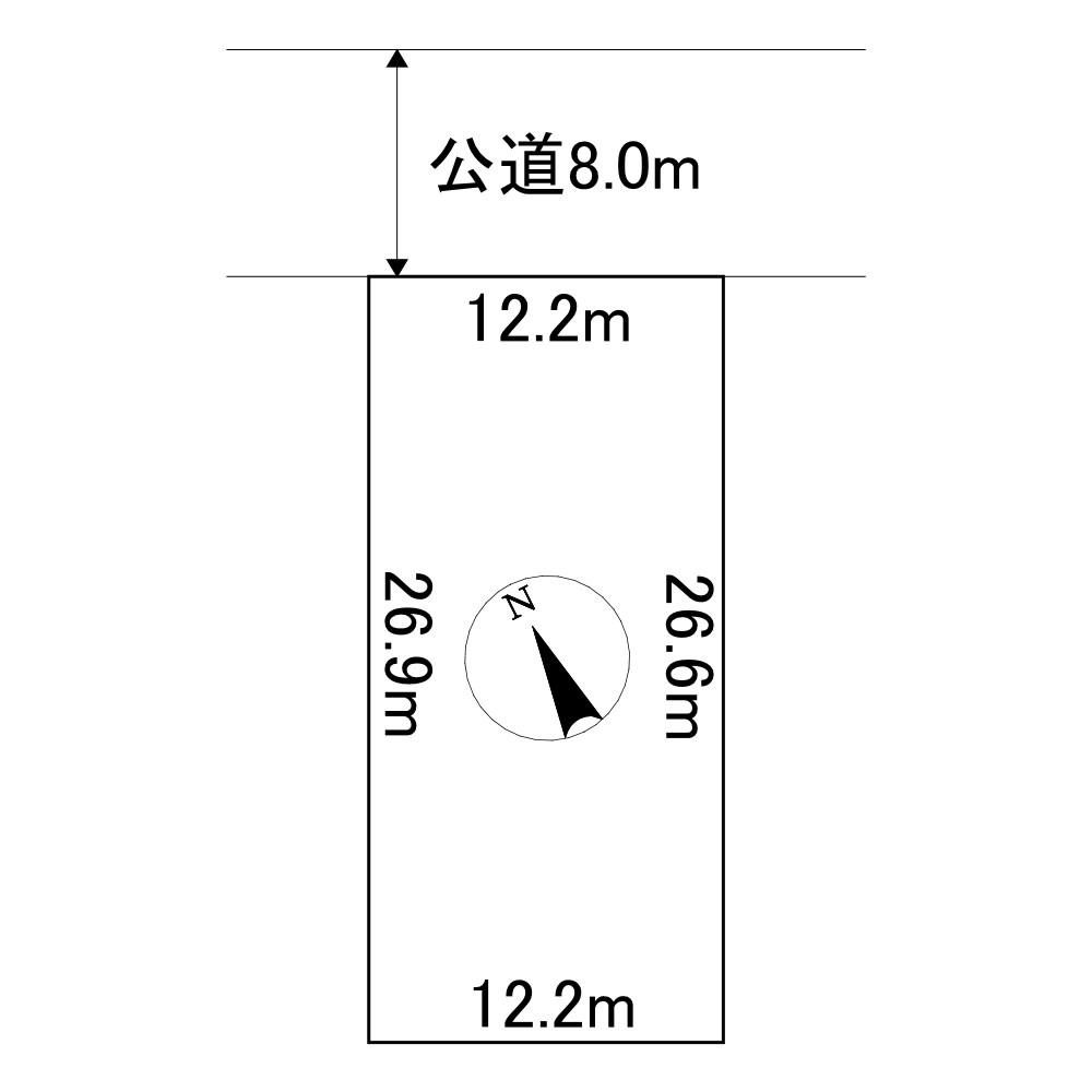 網走市字呼人１６５番２９　土地 間取図・土地図