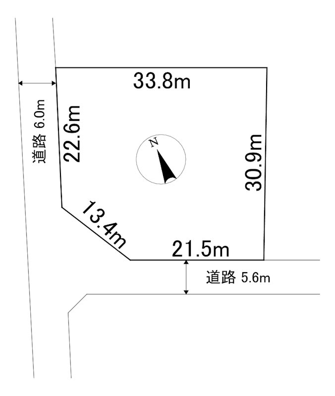 網走市字呼人１２３番１０　土地 間取図・土地図
