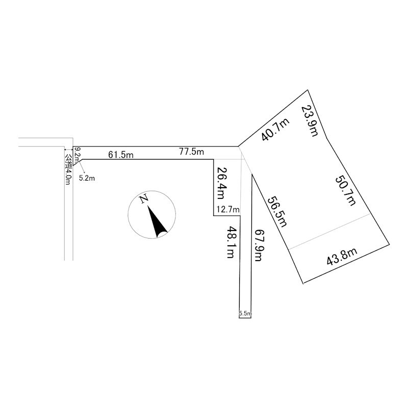 網走市字呼人１６８番１外５筆　土地 間取図・土地図
