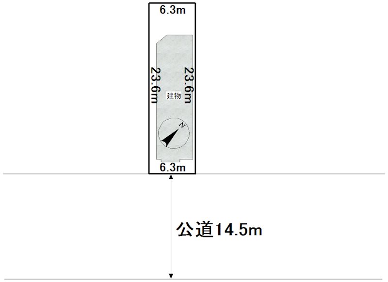 北１条西２丁目１０　店舗 間取図・土地図