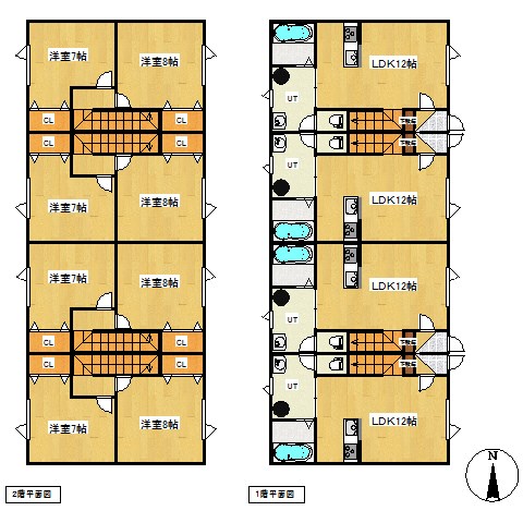 北光４４３番　共同住宅 間取図・土地図