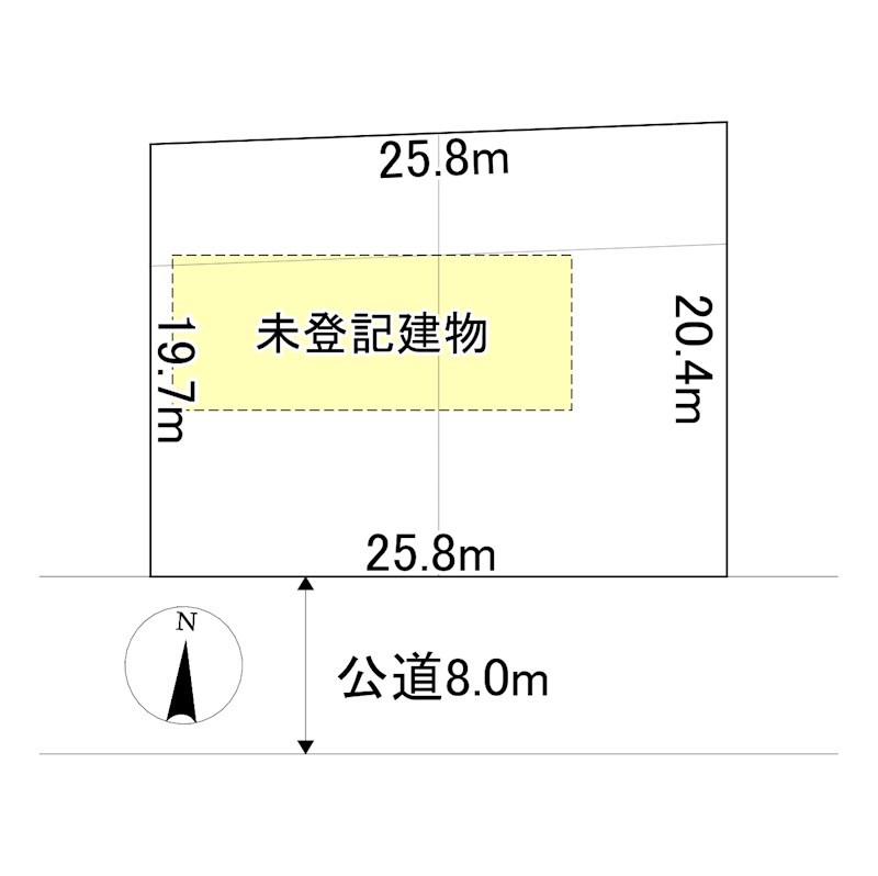 北上７３７番　共同住宅 間取図・土地図
