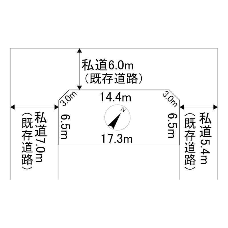 高砂町１１番　土地 間取図・土地図