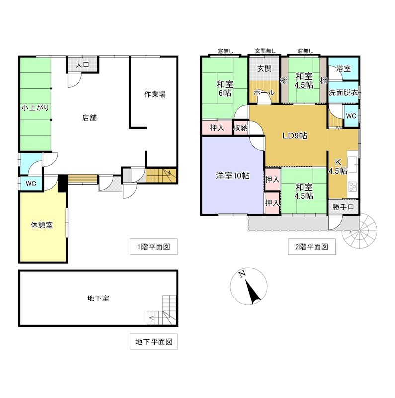 高砂町１１番　店舗 間取図・土地図