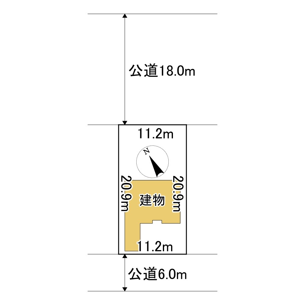 高砂町１１番　店舗 間取図・土地図