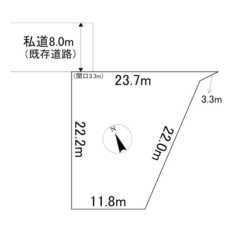 川東３９７番１２　土地 間取図・土地図