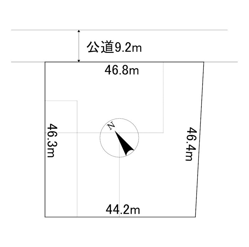端野町三区４８３番　土地 間取図・土地図