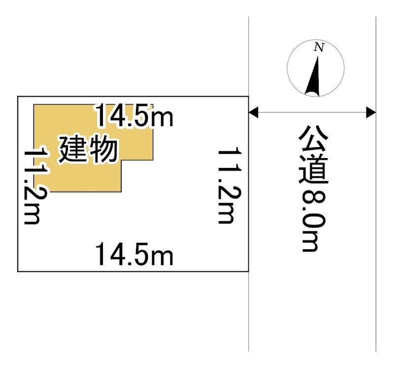 中央三輪９丁目１２番　戸建て 間取図・土地図
