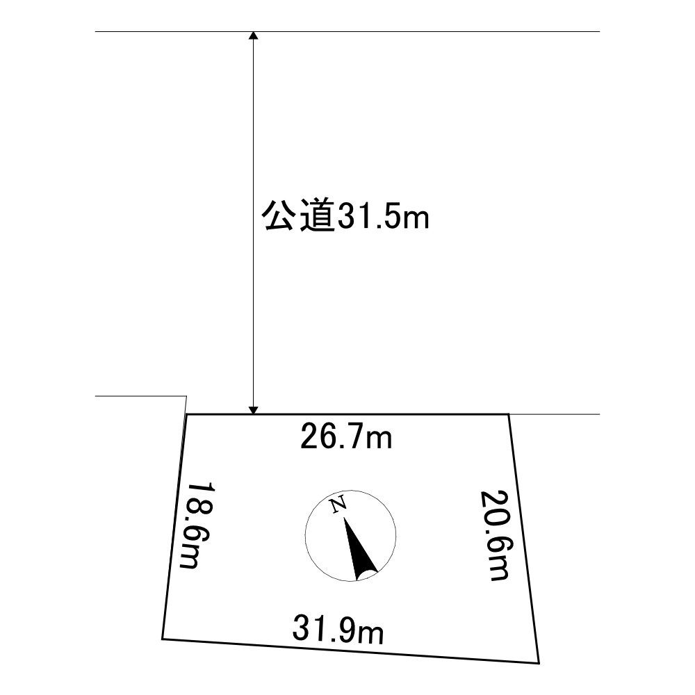網走市字藻琴８番　土地 間取図・土地図