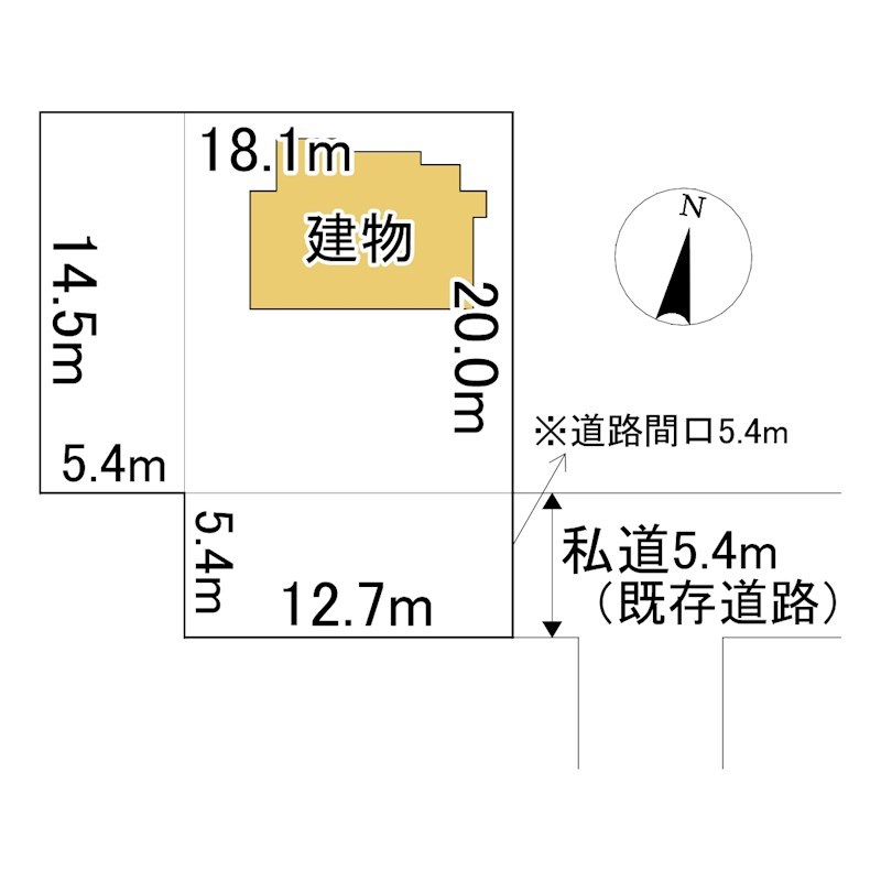 とん田東町６３４番　土地 間取図・土地図