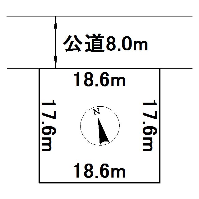 美幌町字報徳１番　土地 間取図・土地図