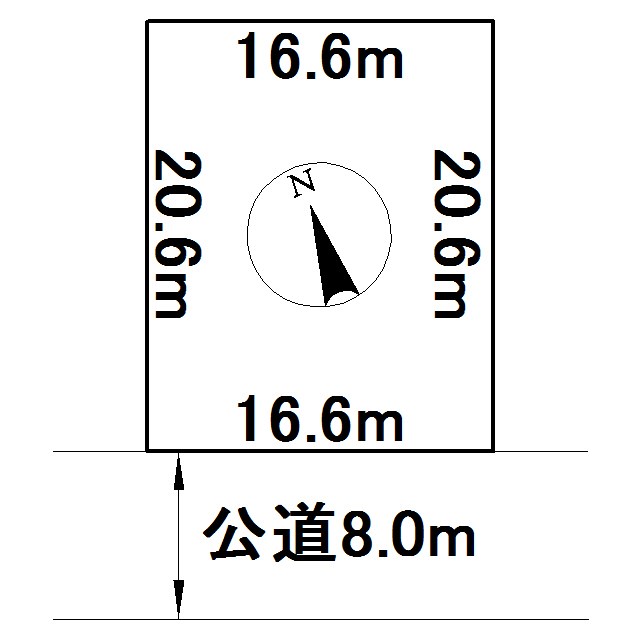 美幌町字報徳１番　土地 間取図・土地図