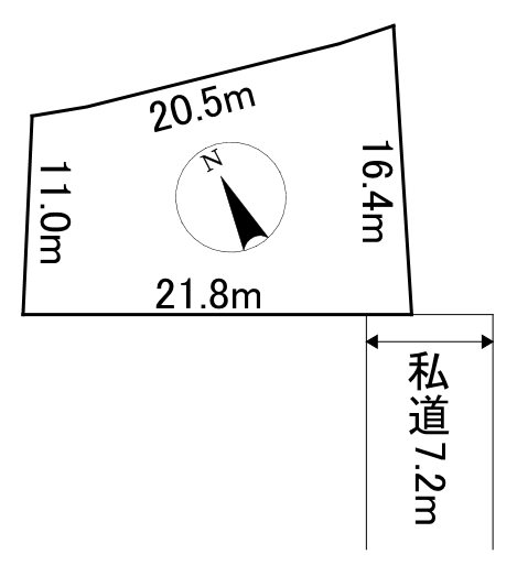 美幌町字美芳４番　土地 間取図・土地図