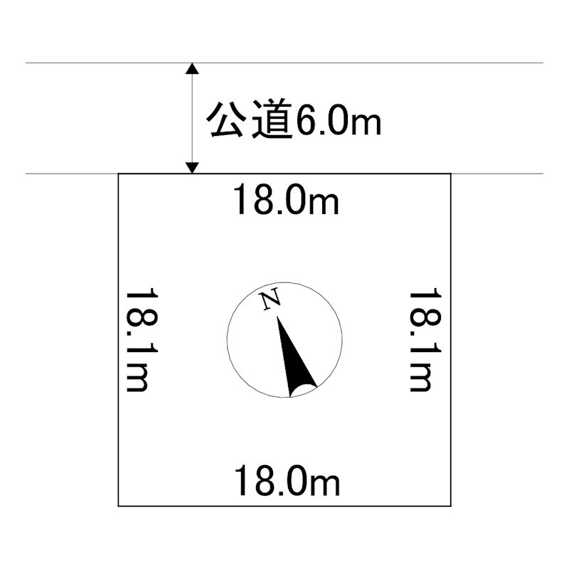 美幌町字青山南２６番　土地 間取図・土地図