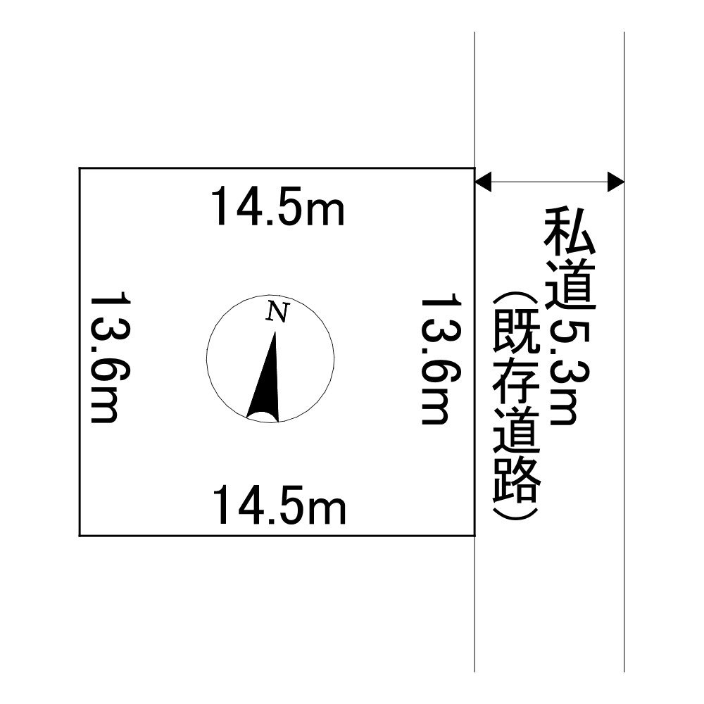 西三輪７丁目７１９番１６　土地 間取図・土地図