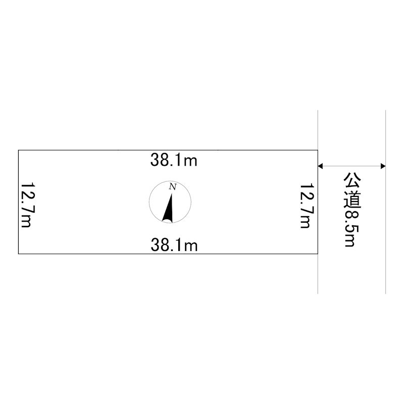 北斗町３丁目１１２番　土地 間取図・土地図